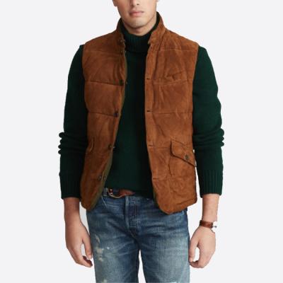 China OEM Breathable Custom Corduroy Reversible Cotton Padded Quilted Mens Invest Vest Waistcoat For Men for sale