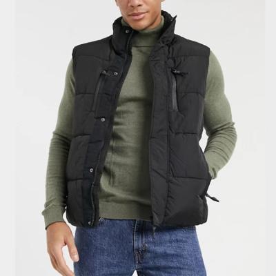 China OEM Breathable Wholesale Custom Cotton Padding Black Vest Men Invest Vest Waistcoat For Winter for sale