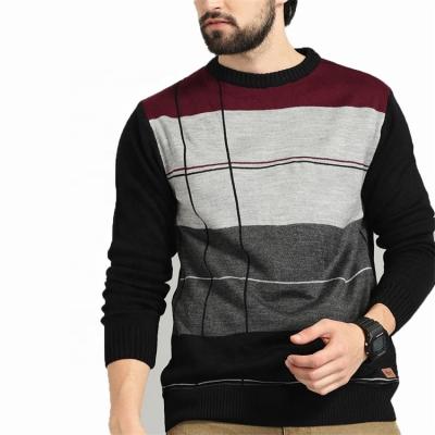 China Custom Sweater Winter Mens Cotton Over Sized Pullover Fitted Crewneck Sweater For Men for sale