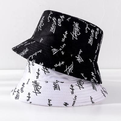 China Digital Printed Reversible Bucket Hat Cotton Embroidery Women Men Causal Unisex Sun Protection Bucket Hat Bucket Hats for sale