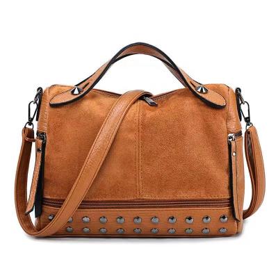 China Retro Style Ultra Soft Retro Style PU Bags Women Ladies Studded Handbag New for sale