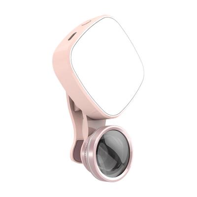 China Smartphone & Instant Light Removable Rechargeable Selfie Ring Light Mobile Phone LED Wide Angle Lens Smartphone Smartphone Selfie Light Tablet PC for sale