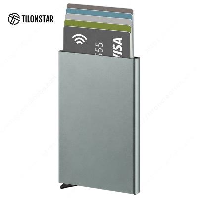 China Anti Theft Rfid Blocking Genuine Aluminum Holder Light Cash Credit Card Card Holders Rfid Blocking Wallet for sale