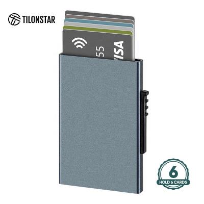 China Anti Theft Rfid Blocking Wallet Hot Sale Aluminum Card Holder Rfid Blocking Wallet Business Card Holder for sale