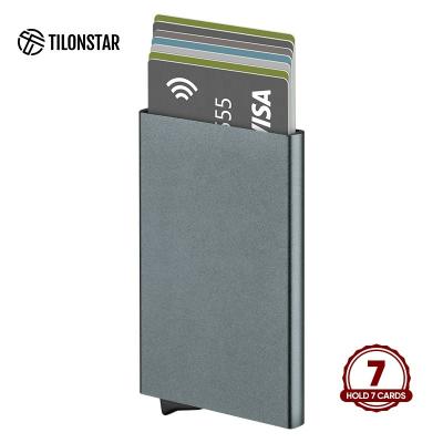 China RFID Blocking Protects TILONSTAR Aluminum Wallet RFID Blocking Credit Card Slim Holder ID Business Metal Hard Case for sale