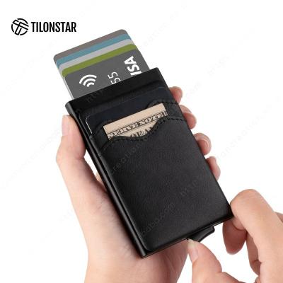 China outdoor map & Real Money Pocket Card Holder Wallet Card Holder Credit Card Holder Eco-friendly Aluminum Leather for sale