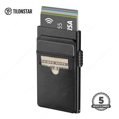 China outdoor map & Slim Leather Wallet Carbon Rfid Premium Money Pocket Card Holder Blocking Leather Card Holder for sale