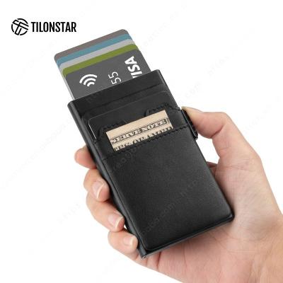 China outdoor map & Original Sources Rfid Genuine Leather Card Holder Wallet Money Pocket Global Card Wallet Card Holder for sale