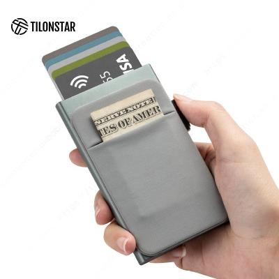 China outdoor map & Fast Delivery Money Pocket Metal Wallet Side Zipper Waterproof Noise Up RFID Card Holder Men Wallet for sale