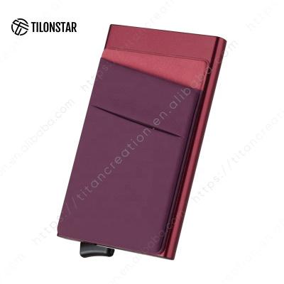 China outdoor map & Tarjetero Aluminum Cardhold Money Pouch Manufacturer Hot Sales Credit Automatic Card Holder Wallet With Money Pocket for sale