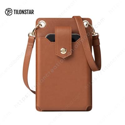 China Multifunctional Purpose Small Full Grain Leather Cross - Body Bags Ladies Mobile Phone Wallet Purse Shoulder Bag For Women for sale