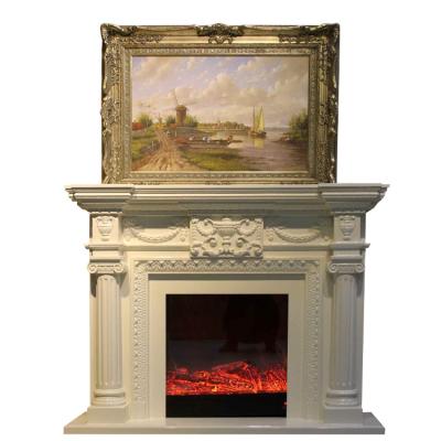 Cina High efficiency freestanding Ivory LED Light Electric Fireplace in vendita