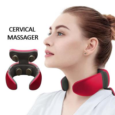 China Neck Heating Function Neck Kneading Massager 2021 New Design Multifunctional Smart Neck Massager for sale