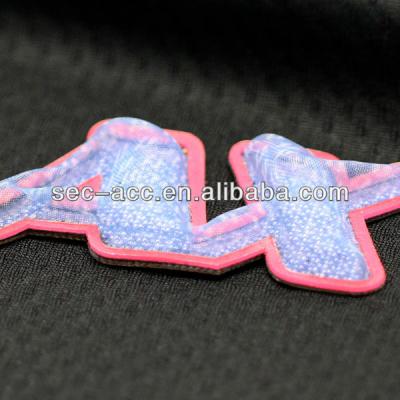 China Other Washable Hot Stamping Logo Unique Making Auto Adhesive Badge Heat Transfer for sale