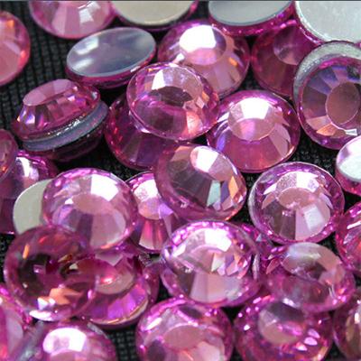 China Flatback Dress Design 10mm Acryl Resin Stone 10mm Crystal Material Crystal Flat Back Rhinestones for sale