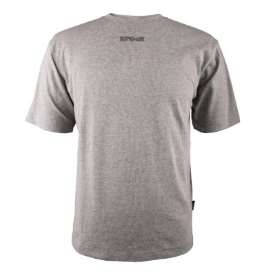 China Breathable Men's Casual Sportswear Gray Screen Print Crew Neck Shortsleeve 100% Cotton Blend T-Shirts for sale