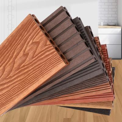 China Weatherproof Waterproof Wood Plastic Flooring Anti-Slip Outdoor Wpc Composite Decking for sale