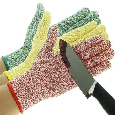 China Cheap Wear-Resistant HPPE Yarn knitted Manufacturer Hand Protection Work Safety Gloves For Kitchen for sale