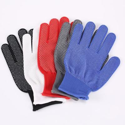 China Cheap Dipped Non-Slip Breathable Industrial Safety Construction Work Pvc Dotted Gloves For Gardening for sale