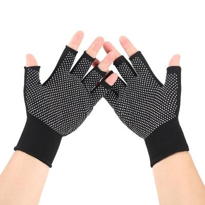 China Best Seller 13 Gauge Non-Slip Half Finger Working Pvc Dotted Gloves For Repair Motorcycles for sale