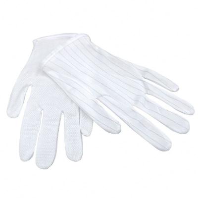 China Factory Wholesale Anti-Static Dotted Striped Dotted Plastic Non-Slip Electronic WorkshopAnti-Static Work Gloves For Workshops for sale