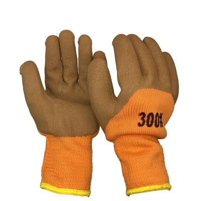 China Top Sale Manufacturers Wear Cut Resistant Latex Coated Warm Thickened Inside Safety Gloves For Mechanical Work Winter for sale