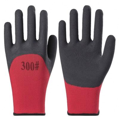 China Top Sale Foaming Abrasion Resistant Logo Custom 13 Gauge Nylon Cotton Latex Coated Gloves For Mechanical Work for sale