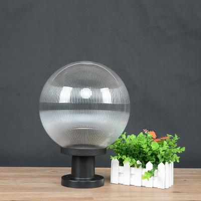 China Garden Lighting 360 Degree 250MM Garden Globe Lamp 40 Watt Plastic Outdoor Led Bulb Pillar Ball Light For Garden for sale