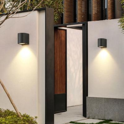 China Polycarbonate GU10 Lamp Socket Small Size Plastic Outdoor Wall Lamp For Outdoor Lighting for sale