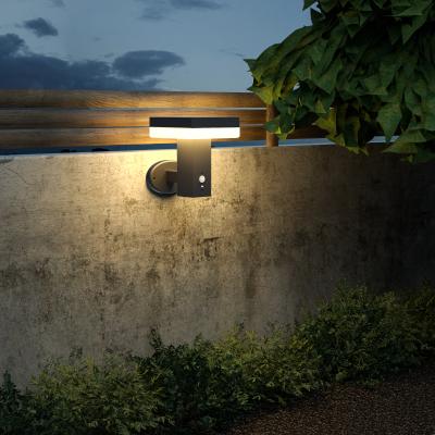 China Home 3.7V IP65 Residential Monocrystalline Outdoor Yard Garden Fence Smart Solar Led Wall Sconce Lamp for sale