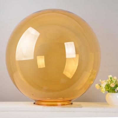 China Morden PMMA Globe 500mm Acrylic Gold Lamp Shade On Light Cover Customized Diameter Hot Sale For Garden Street Light for sale