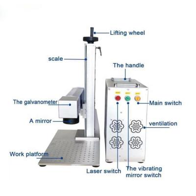 China Air Cooled Fiber Laser Engraving Marking Machine For Metal Knife Blade Gun for sale