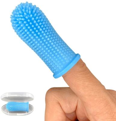 China OEM Viable Protect Glue 360 ​​Degree Surround Brush Dog Finger Toothbrush Soft Silicone Finger Toothbrush For Pet for sale