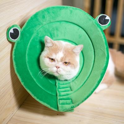 China Wholesale Design Anti-bite Frog Safety Padded Adjustable Pet Cat Dog Neck Recovery Protective Elizabeth Circle Collar for sale