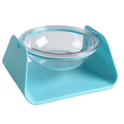 China Wholesale Customized Plastic Snap-resistant Adjustable Feeders Durable Detachable Feeder Pet Cats Dog Food Water Bowl Adjustable Feeders for sale