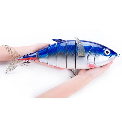 China Outdoor Activity Multi-seal Fishing Six-segment Swimming Bait Super Realistic Big Hard Ocean Beach for sale