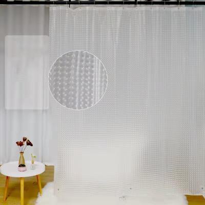 China Thickened PVC 3D Pattern Sustainably Waterproof And Rustproof Bathroom Shower Curtain for sale