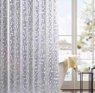 China Amazon Sustainable Explosions 3D PVC Mosaic Shower Curtain Waterproof Rust Proof Stain for sale