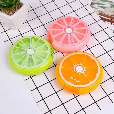 China The Round Pill Organizer, Portable Pill Case Daily Pill Box with 7 Compartments to Hold Vitamins, Fish Oil YH-0014 for sale