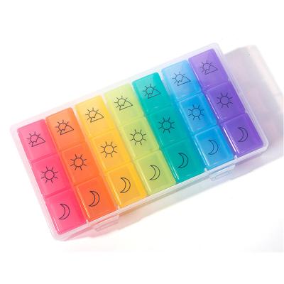 China 21 Day Pill BoxPill Boxes and Organizer Medication Organizer Pill Container Pill Dispenser Medicine Dispenser BSTE07 for sale