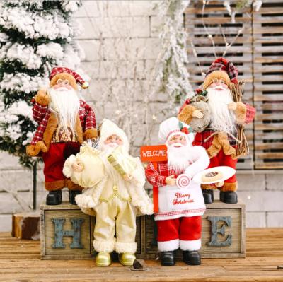 China Plastic Christmas Standing Posture Santa Doll for sale