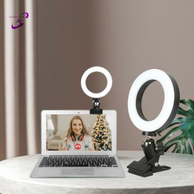 China 4.5 6inch Mini Webcam Microphone Live Stream Clip Selfie Mini Ring Light Tiktok Video Recording Led Ring Fill Light for sale