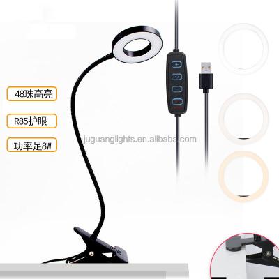 China Desk Ring Light For Desktops Clip Mini Good Price 3.5inch 9cm 3 Color Modes For Photography Lighting for sale