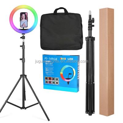 China PORTABLE 14inch RGB Selfie Ring Light with Remote Control Led Photography 14inch Ring Light Multicolor for sale