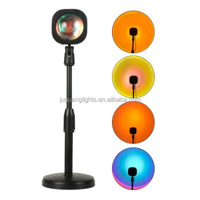 China Modern 180 Degree Rotation Colorful Rainbow Night Light Sunset Lamp Projector Led Lights, Sunset Floor Lamp Night Light for sale