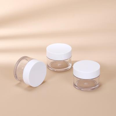 China Screw Sealing PET Cream Jar Smooth Surface Plastic Cosmetic Containers With Lids for sale