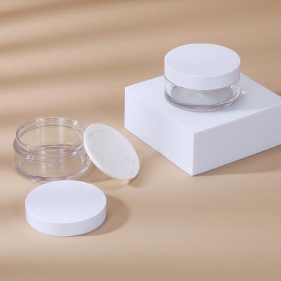 China Transparent PET Cream Jar Smooth Design 2mm Thickness Clear Cream Jar for sale