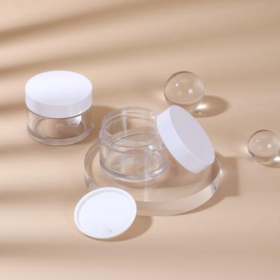 China 2mm Thick Wall Cosmetic Jar 200ml No Decoration Cream White for sale