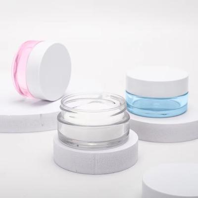 China Transparent PET Cream Jar 100g 150g Cosmetic Glass Cream Jar With Silk Screen Printing for sale