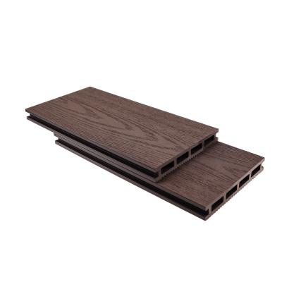 China Modern walk-out terrace non-slip board recycled hollow wpc decking for sale